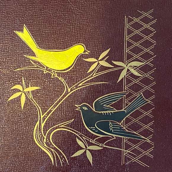 Vintage photo album. Etched painted detail with birds - Picture 9 of 16